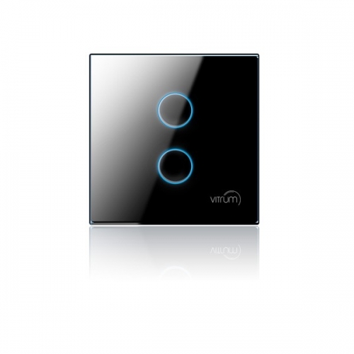 Mặt công tắc hai nút không dây Vitrum